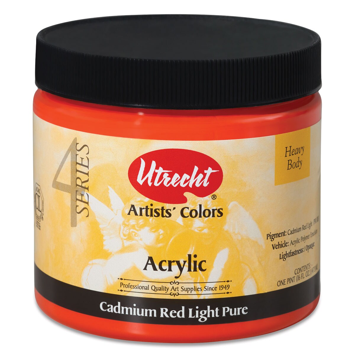Utrecht Artists' Acrylic Paint Cadmium Red Light, Pint Michaels