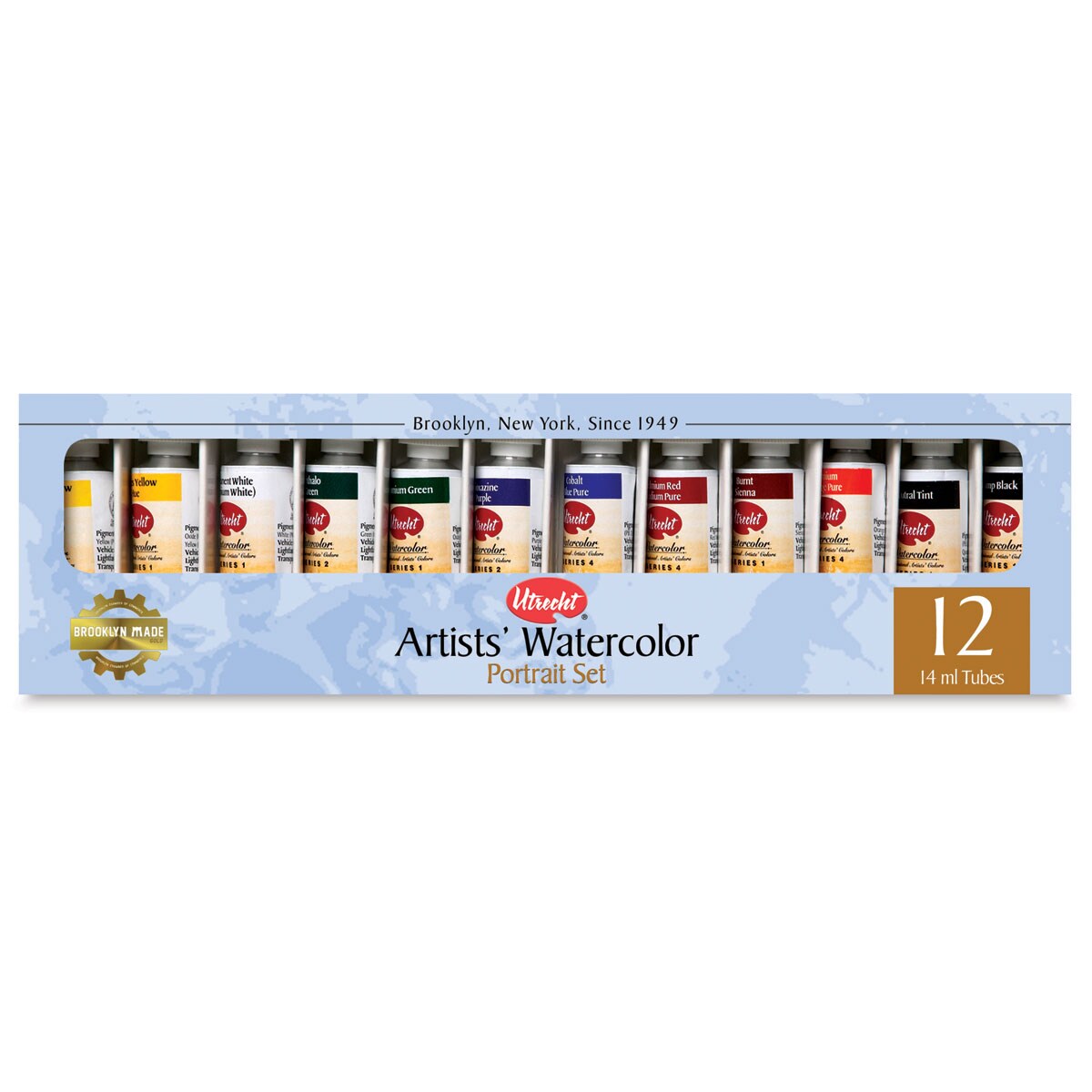 Utrecht Artists' Watercolor Paint Portrait Set, Set of 12 colors, 14 ml tubes Michaels