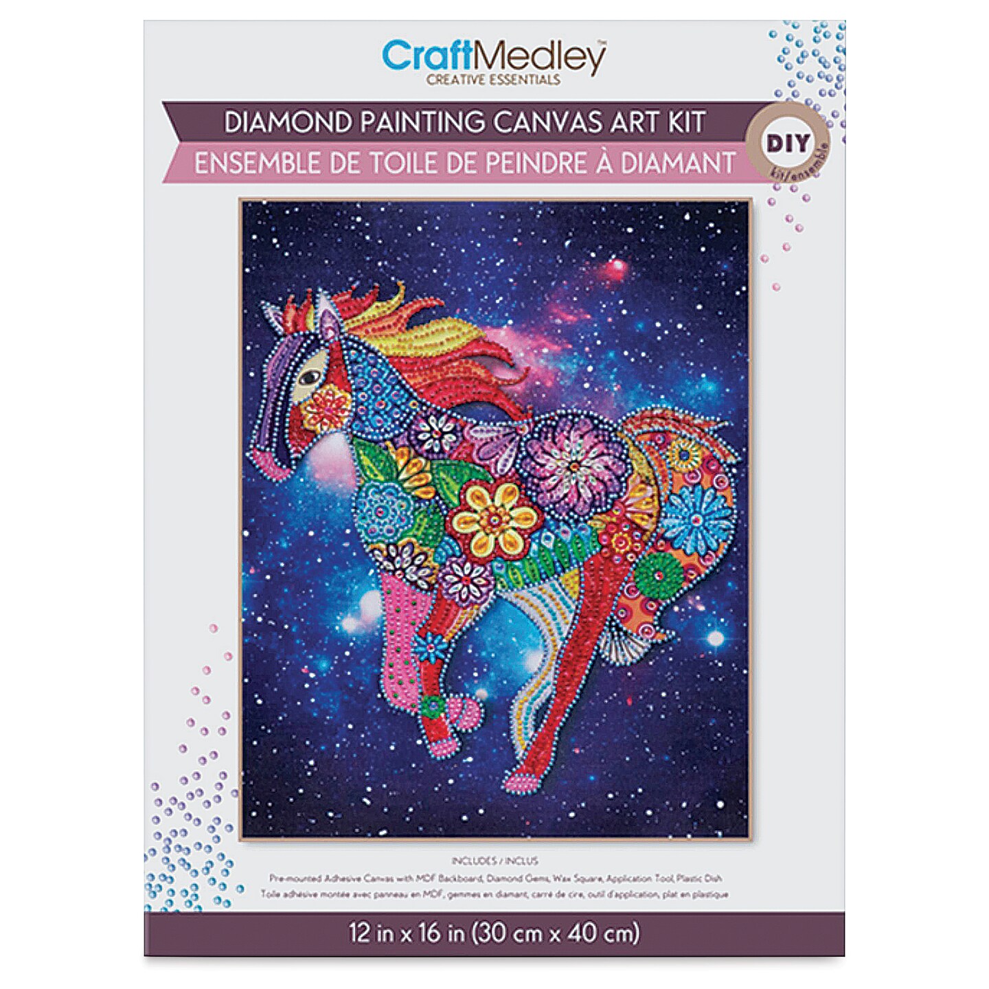 Craft Medley Diamond Painting Canvas Art Kit - Horse