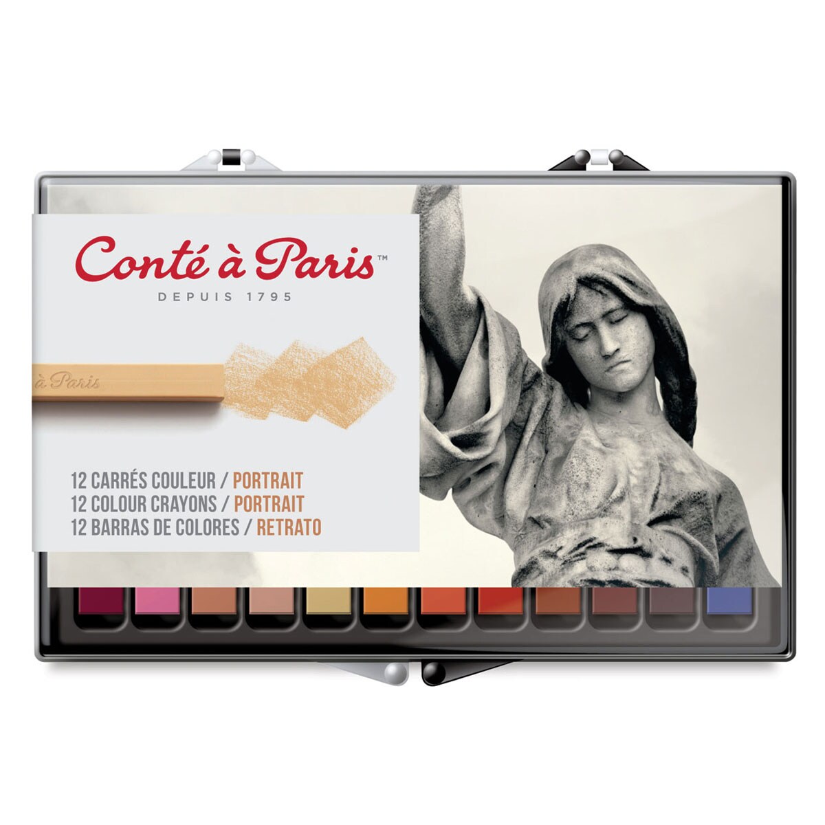 Cont&#xE9; &#xE0; Paris Colour Pastel Carr&#xE9;s - Portrait Colors, Set of 12