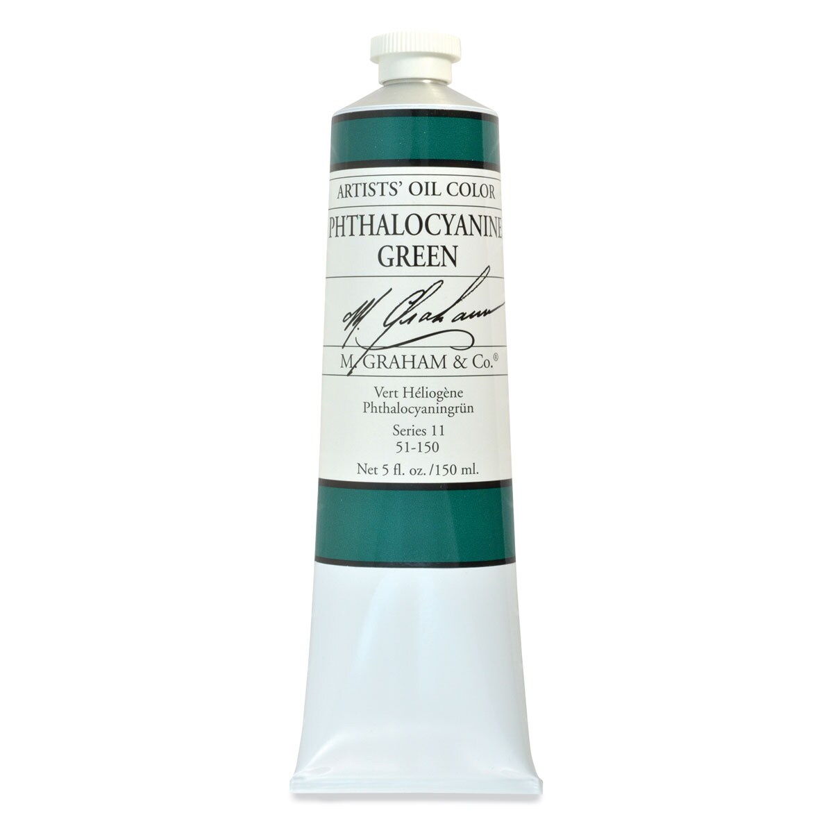 M. Graham Artists' Oil Color - Phthalocyanine Green, 148 ml tube