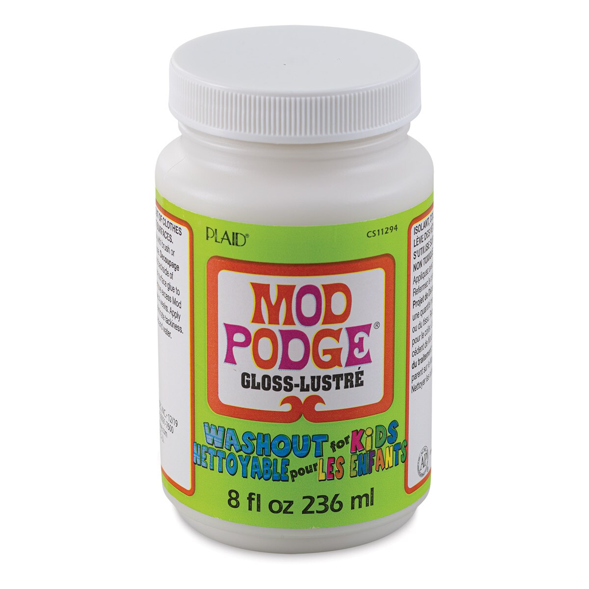 Plaid Mod Podge Wash Out for Kids - Gloss Finish, 8 oz jar