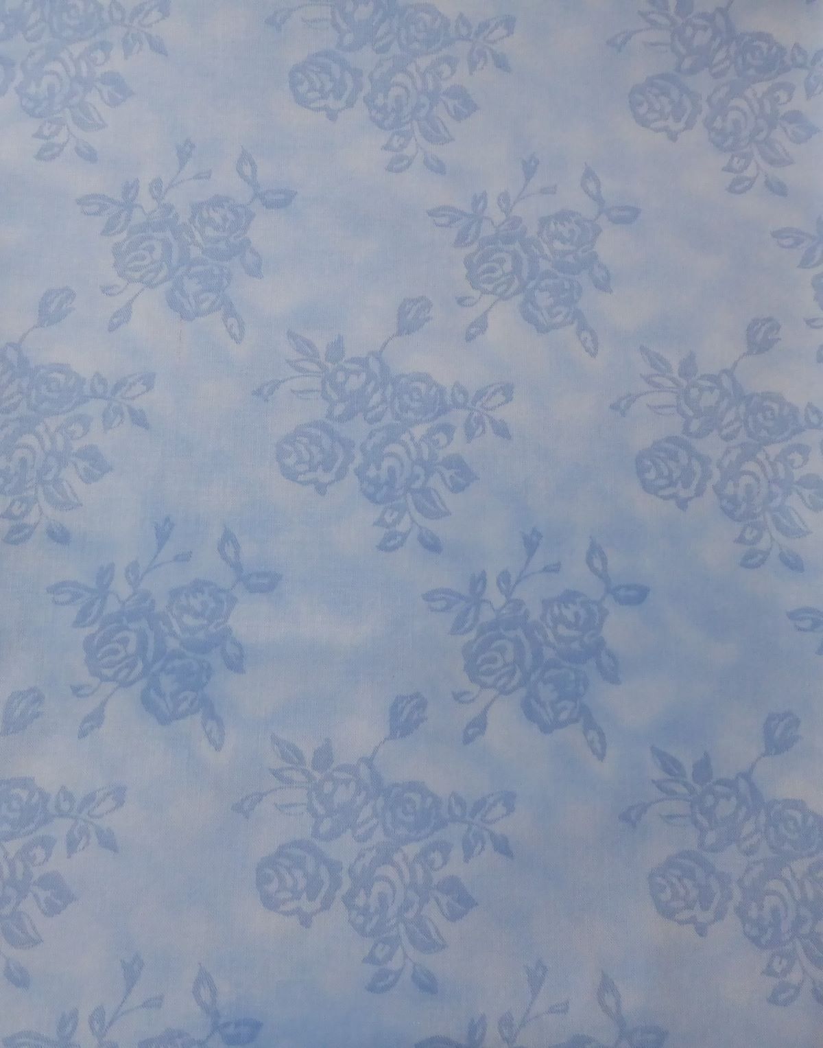 Periwinkle Paradise Blue Floral Cotton Fabric by April and Co 1 Yard 12 Inches