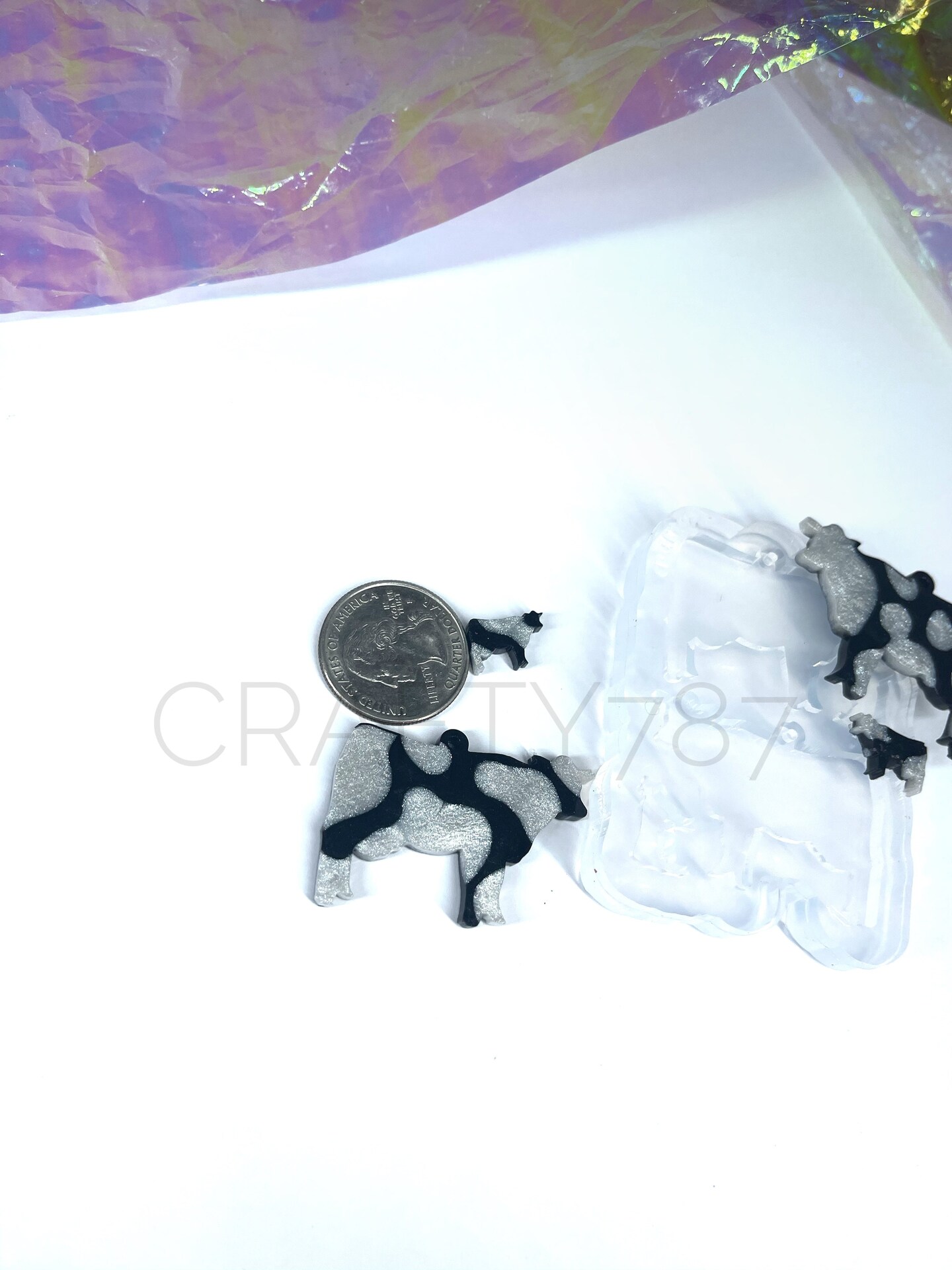 Cow Dangle Earring Silicone Mold (C8)