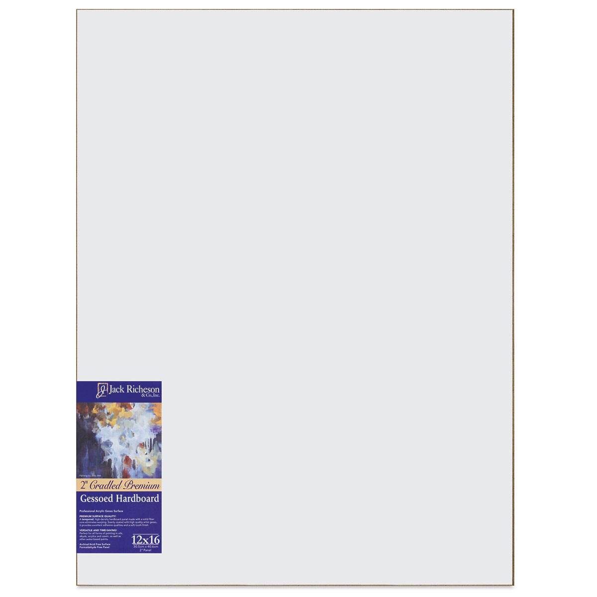 Richeson Premium Gessoed Hardboard Panel - 18" x 24", White, 2" Cradle