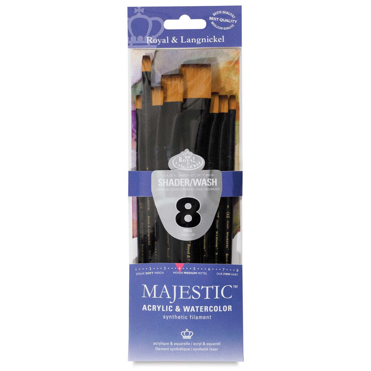 Majestic 8 Piece Shader/Wash Brush Set