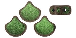 Ginko Beads, Polychrome Olive Mauve, 8 grams