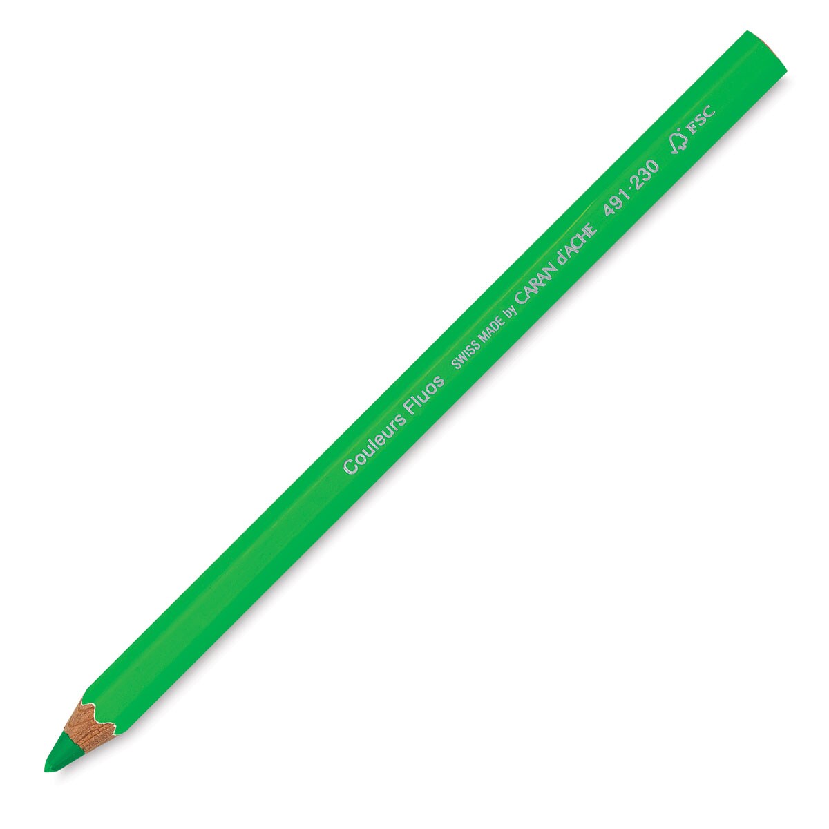 Caran d'Ache Colorblock Maxi Fluo Colored Pencil - Fluorescent Green