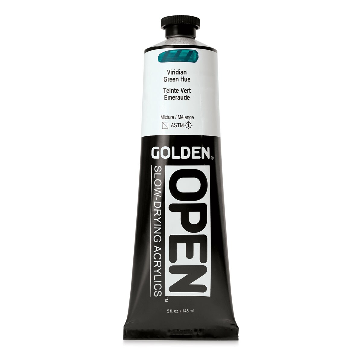 Golden Open Acrylics - Viridian Green Hue, 5 oz Tube