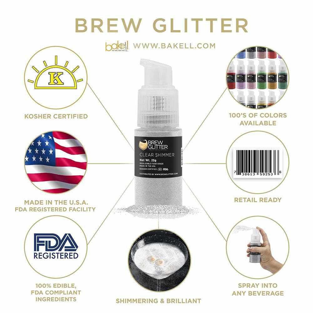 Clear Edible Glitter Spray Pump | Brew Glitter&#xAE;