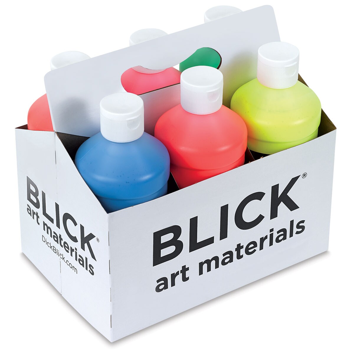 Blick Premium Grade Tempera - Set of 6, Fluorescent Colors, Pints