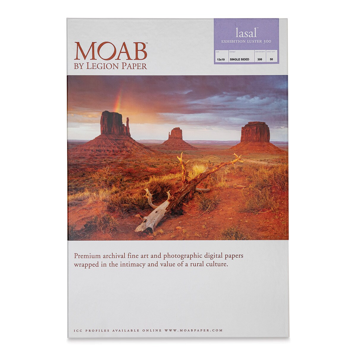 Legion Moab Lasal Exhibition Lusters - 13&#x22; x 19&#x22;, White, Pkg of 50
