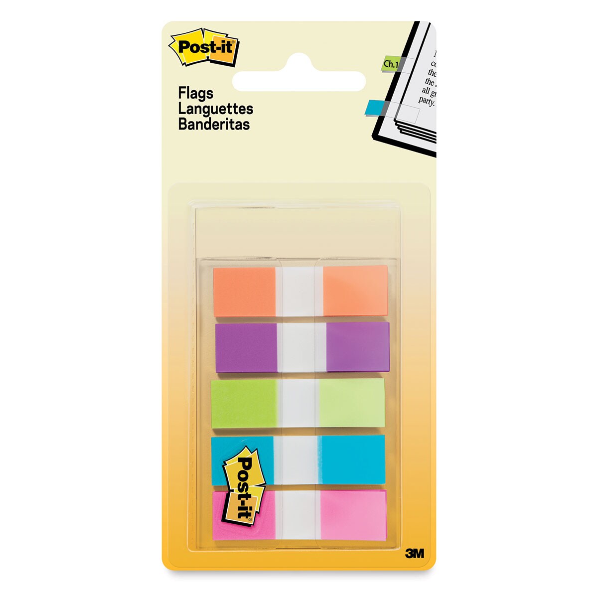 Post-it Flags - Bright Colors, Pkg of 5