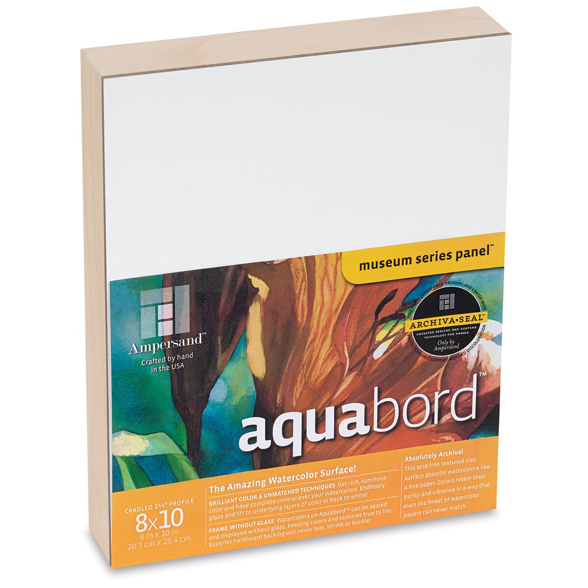 Ampersand Aquabord Panel - 8&#x22; x 10&#x22;, 1-1/2&#x22; Cradled