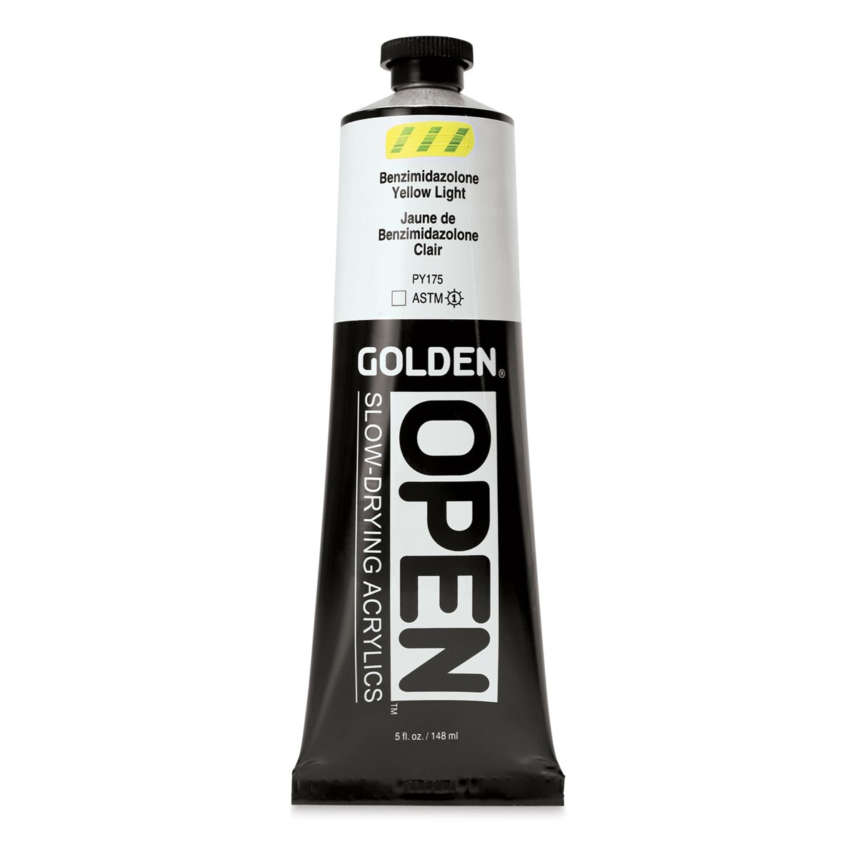 Golden Open Acrylics - Benzimidazolone Yellow Light, 5 oz Tube