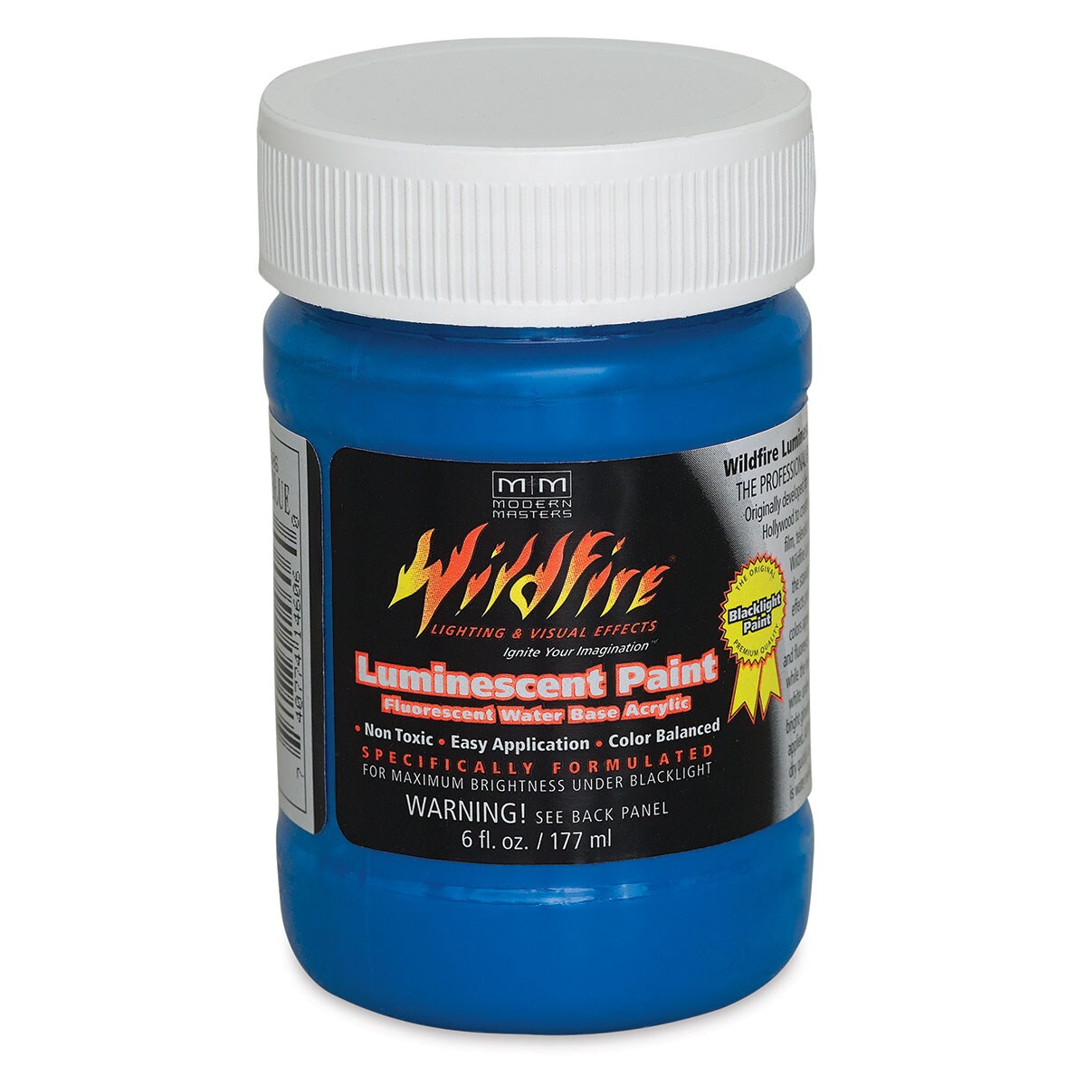 Wildfire Luminescent Fluorescent Acrylic Paint - Deep Blue, 6 oz