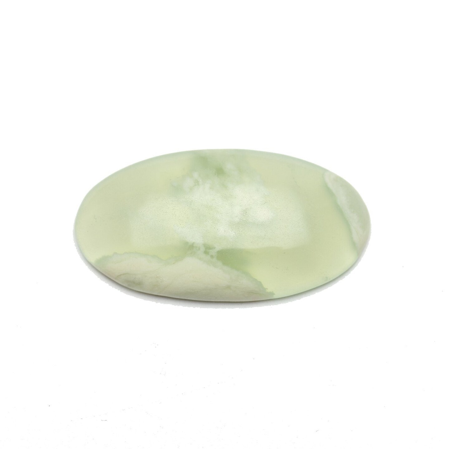 Natural Green Serpentine Flat-Back Cabochon Beads Approx 23x45mm