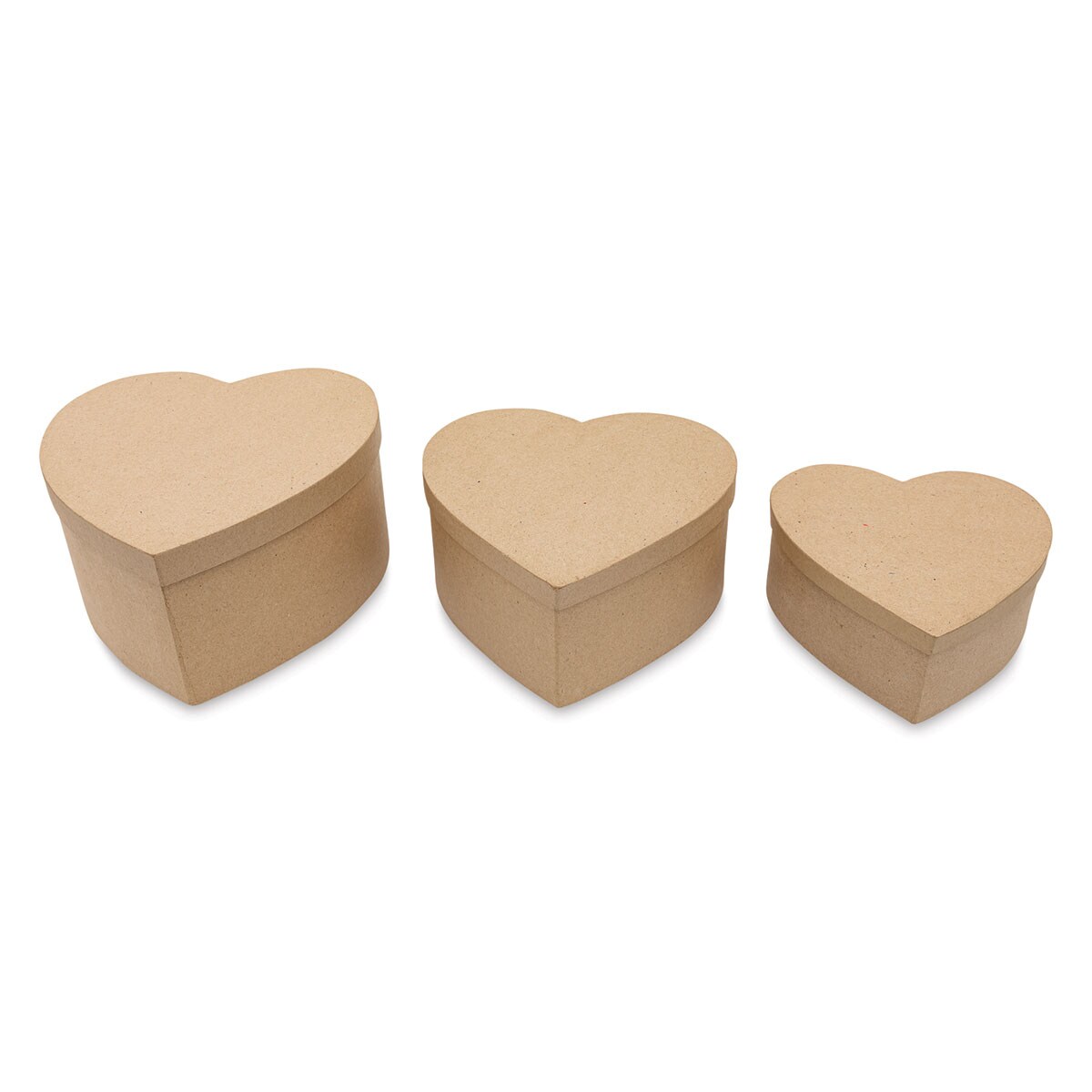 Paper Mache Box Set - Heart, Set of 3