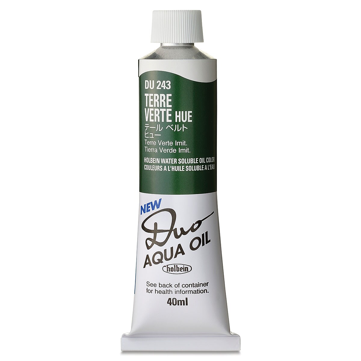 Holbein Duo Aqua Water Soluble Oils - Terre Verte Hue, 40 ml tube