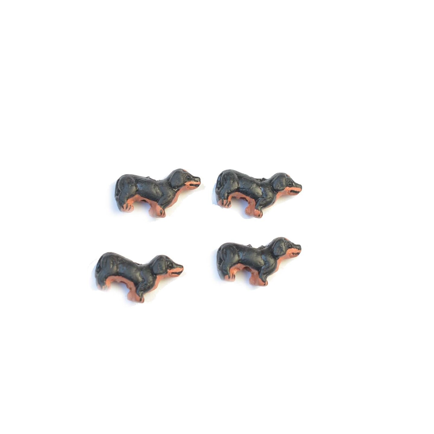 Peruvian Ceramic Dog 12x17mm Beads