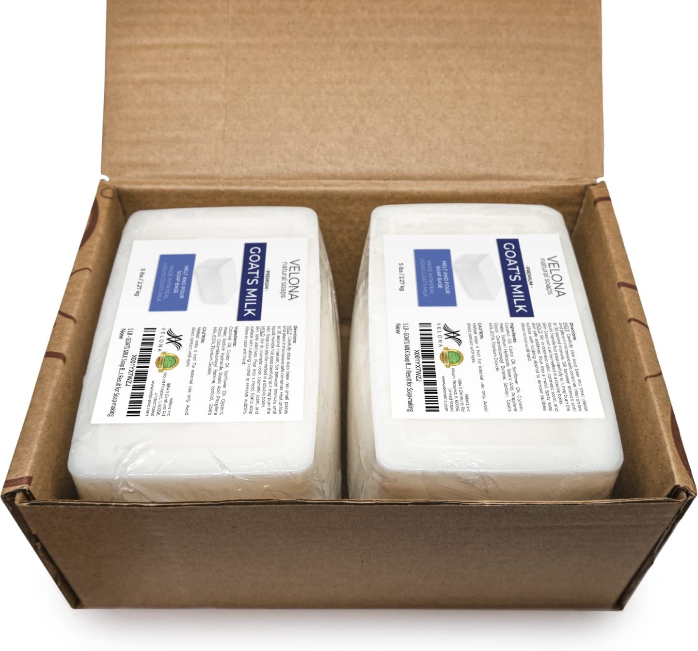 10 LB - GOATS MILK Soap Base by Velona | SLS/SLES free | Melt and Pour | Natural Bars For The Best Result for Soap-making&#x2026;
