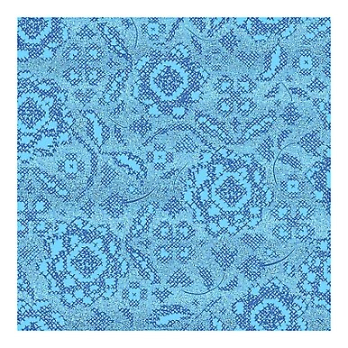 Blue Belle Stitch and Sparkle True Blue Metallic Blue Cotton Fabric by RJR