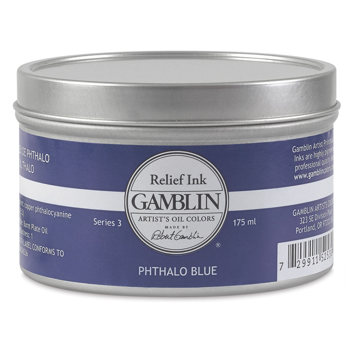 Gamblin Artist&#x27;s Colors Relief Ink - Phthalo Blue, 175 ml