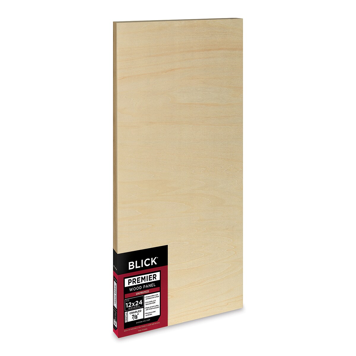 Blick Premier Wood Panel - 12&#x22; x 24&#x22;, 7/8&#x22; Traditional Profile, Cradled