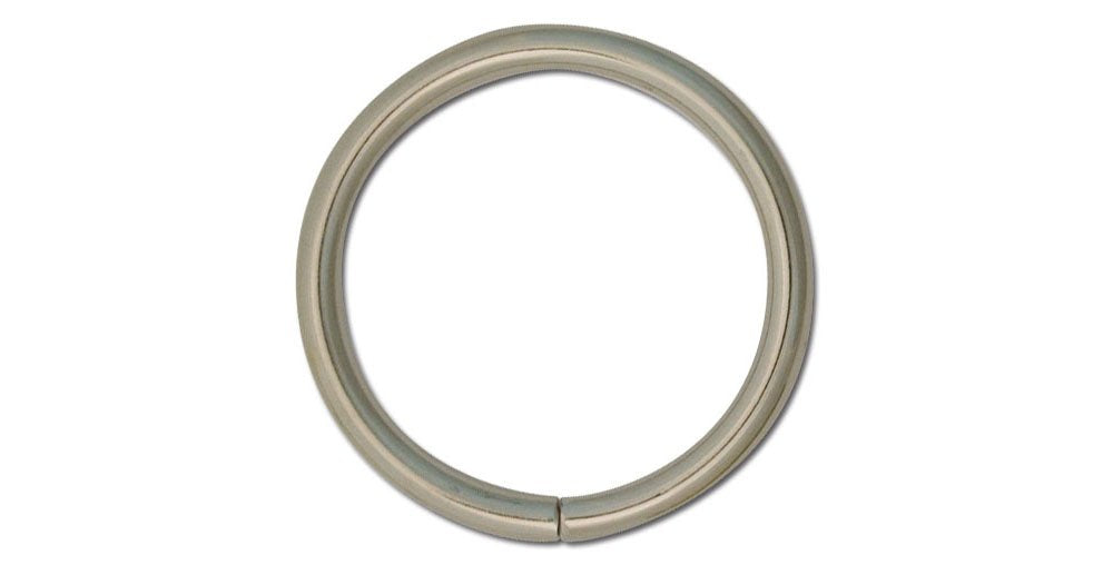 Tandy Leather Economy Rings 1 (25 mm) Nickel Plate 10/pk 1165-02