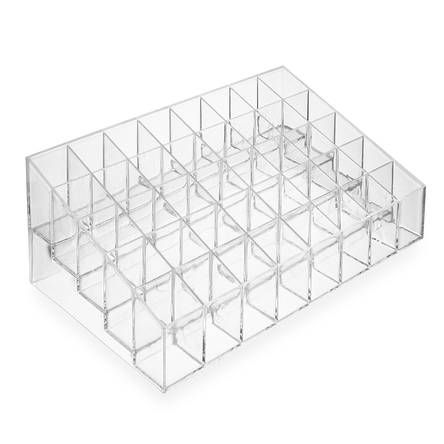 Casafield 40 Slot Acrylic Lipstick &#x26; Makeup Organizer - Cosmetic Display Case - Clear