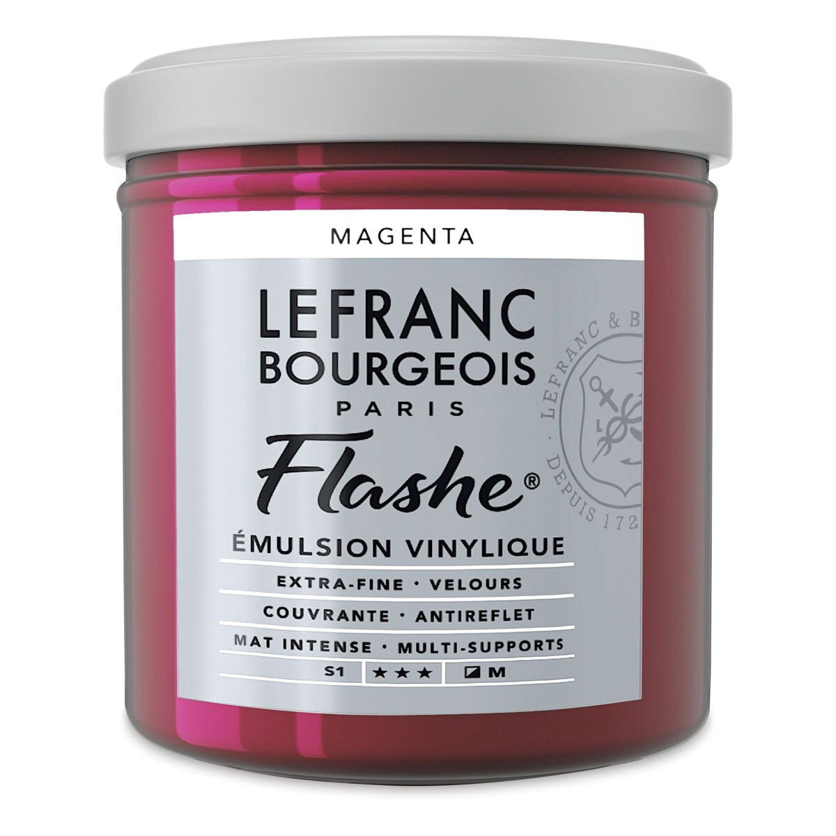 Lefranc &#x26; Bourgeois Flashe Vinyl Paint - Magenta, 125 ml, Jar