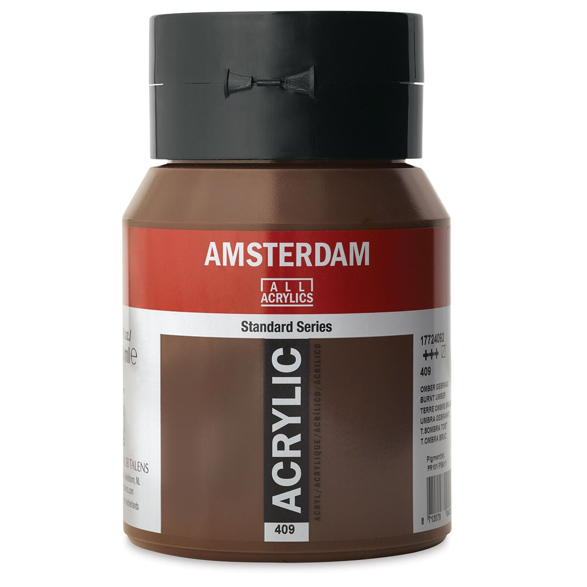Amsterdam Standard Series Acrylic Paint Burnt Umber, 500 ml, Bottle
