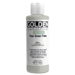 Golden Fluid Acrylic 118 Ml – Titan Green Pale, Colore Acrilico Fluido Per Artisti, Alta Pigmentazione, Lucentezza Opaca