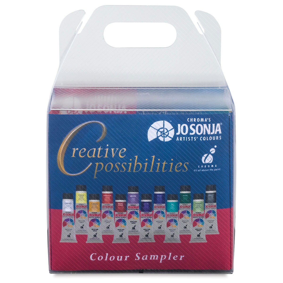 Jo Sonja's Artist Acrylics - Creative Sampler , Set of 12 Colors, 20 ml tubes