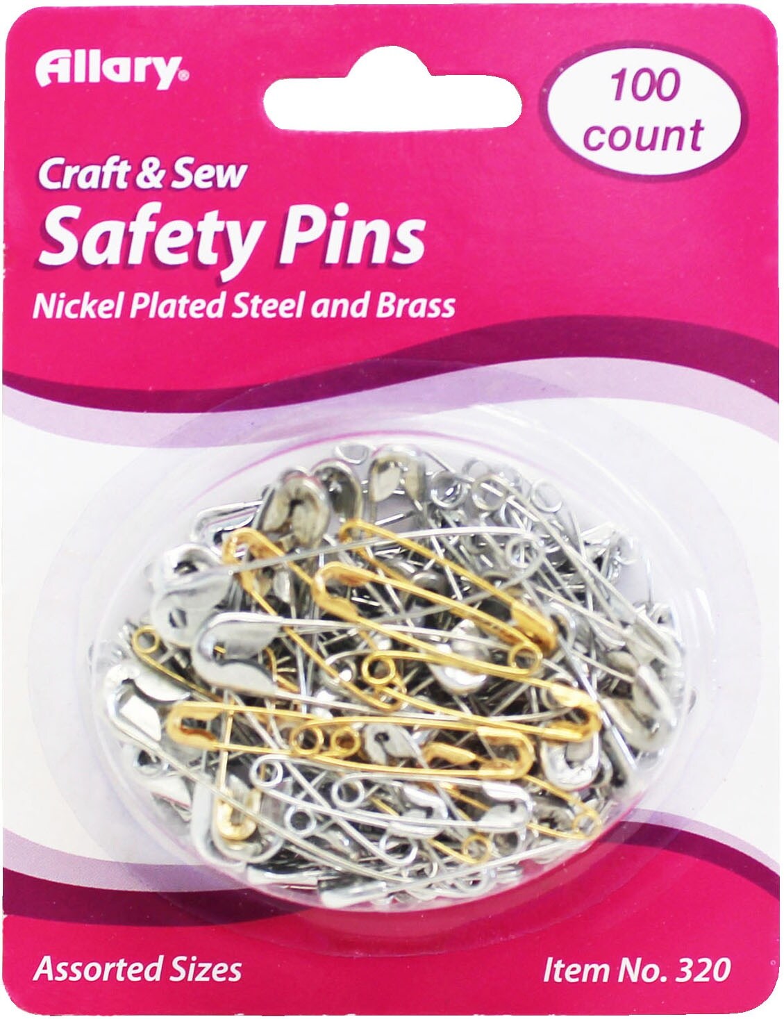 Allary Safety Pins 100pkg Assorted Sizes Michaels