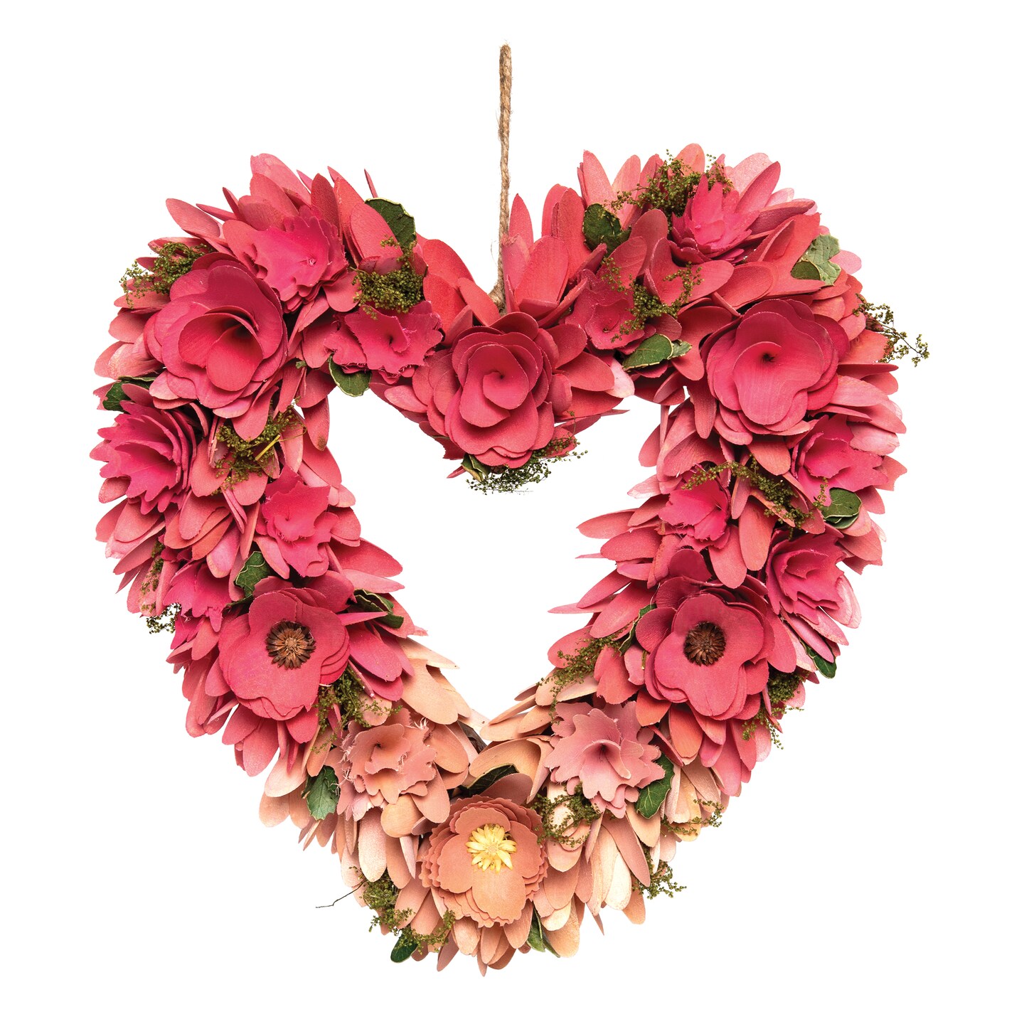 Valentine Heart Floral Wreath Cute Farmhouse For Valentine's Day Love ...