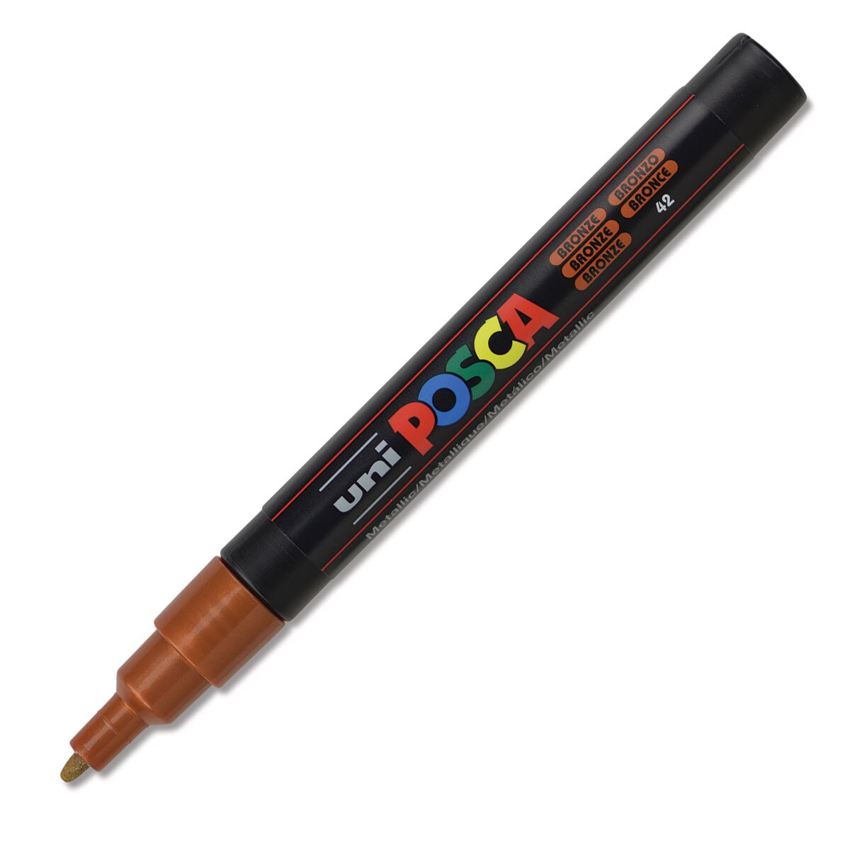 Uni Posca Paint Marker - Bronze, Fine, Bullet Tip, 0.9mm-1.3mm