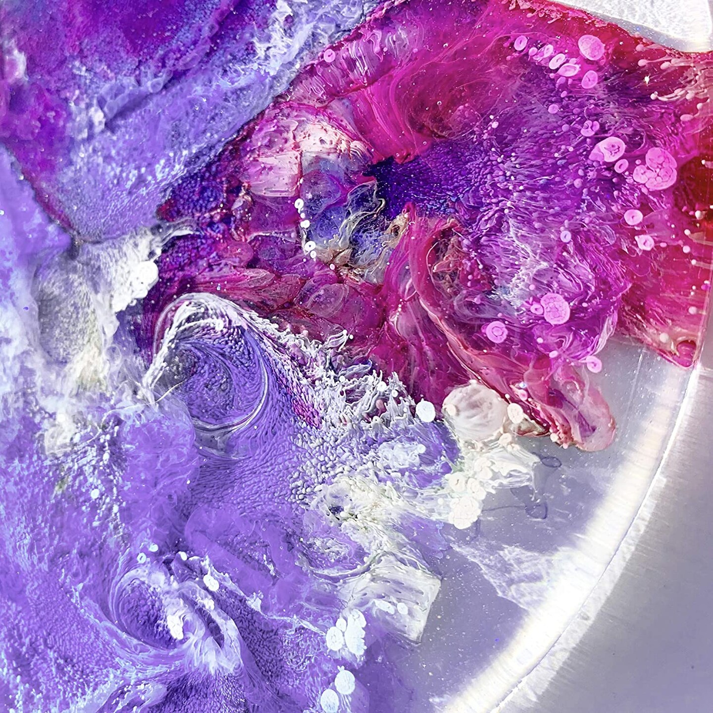 Pixiss Purples Alcohol Inks Set, 5 Highly Saturated Purple Alcohol Inks for Resin