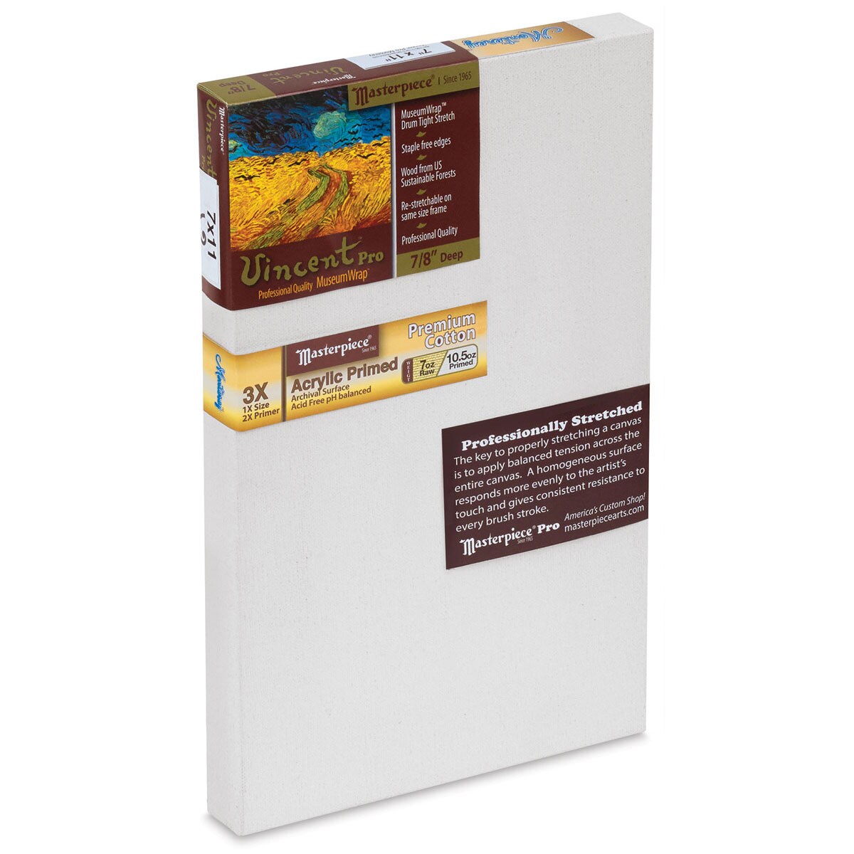 Masterpiece Fibonacci Golden Rectangle Canvas - 7" x 11", 7/8" Profile