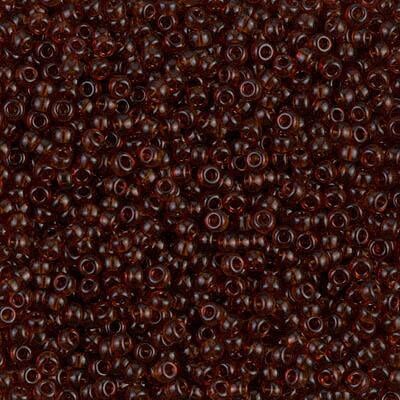 Miyuki 11 Round Seed Bead, 11-134D, Transparent Extra Dk Topaz, 13 grams