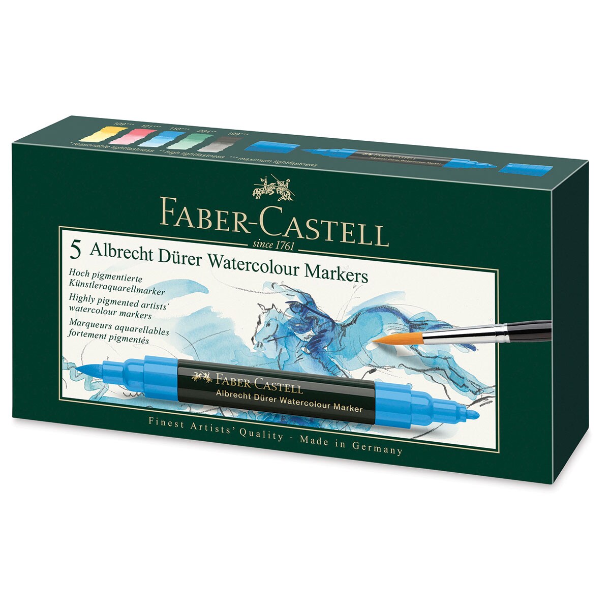 Faber-Castell Albrecht D&#xFC;rer Watercolor Markers - Set of 5