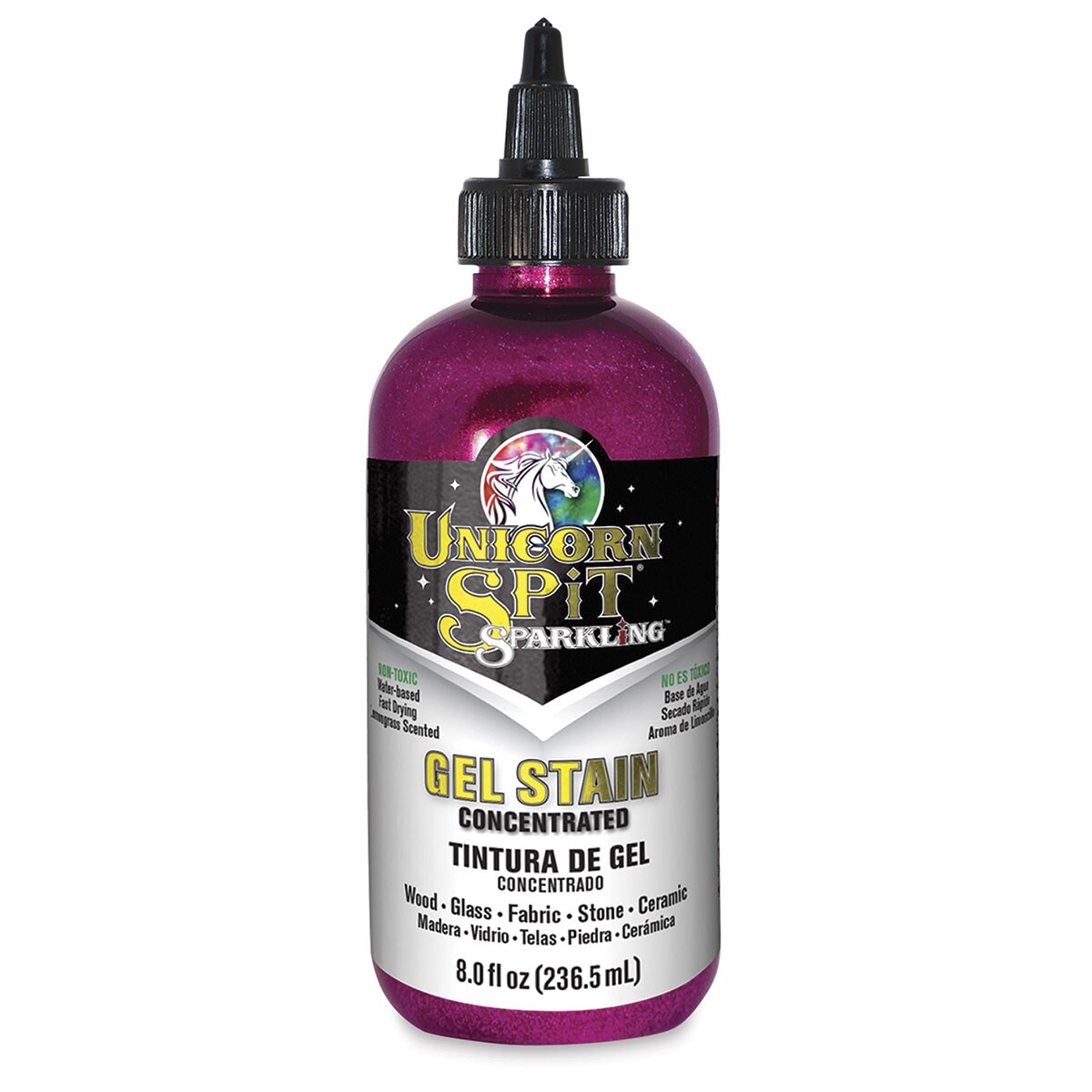 Unicorn Spit Gel Stain and Glaze - Starling Sasha, 8 oz, Sparkling, Bottle