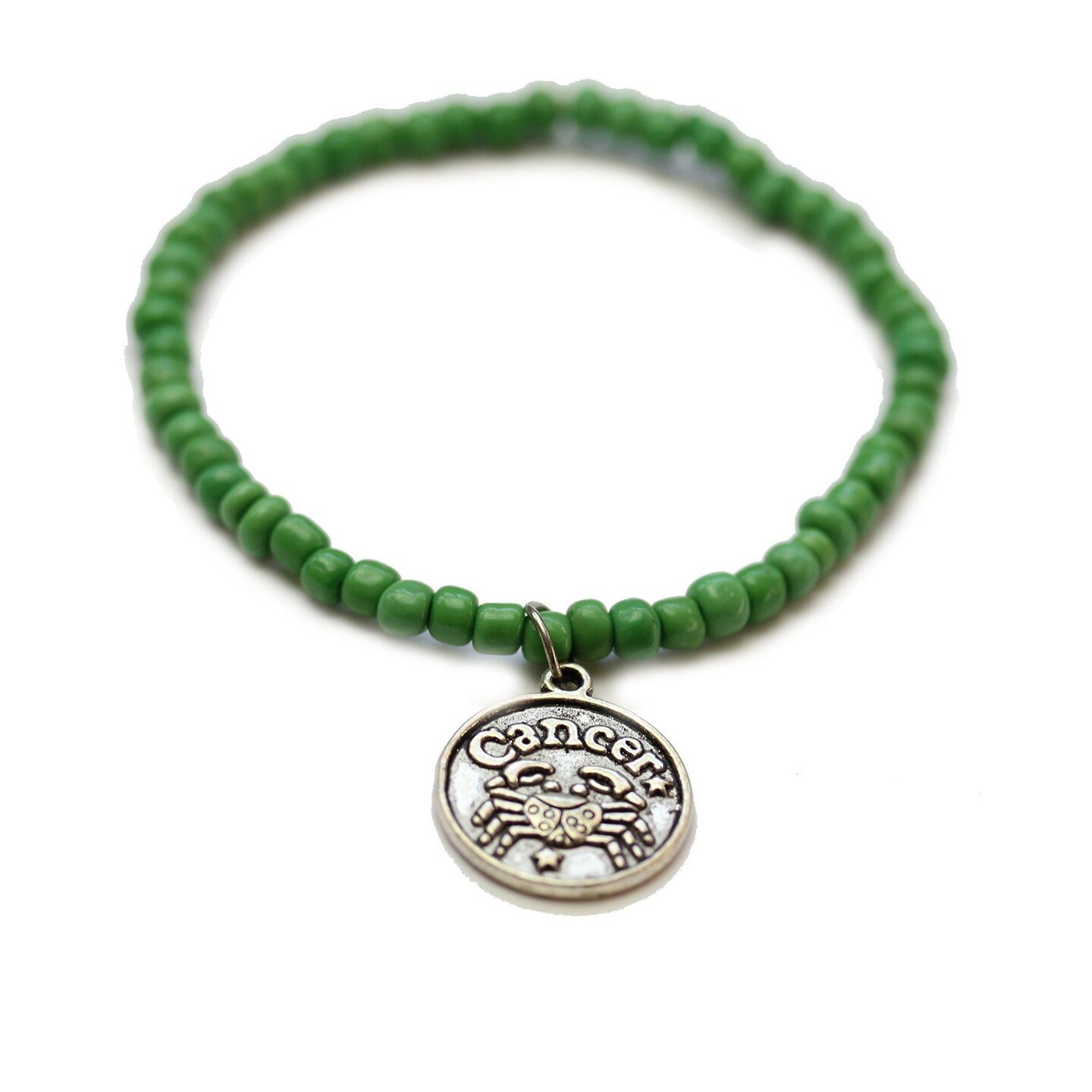 Glass Bracelet with Cancer Zodiac Charm Michaels