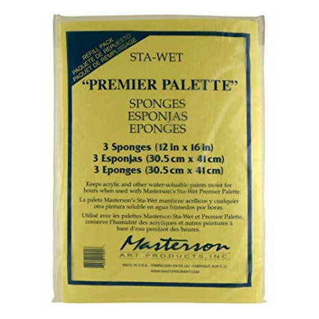 Masterson - Sta-Wet Palette Sponge Refills - Premier Palette Sponge
