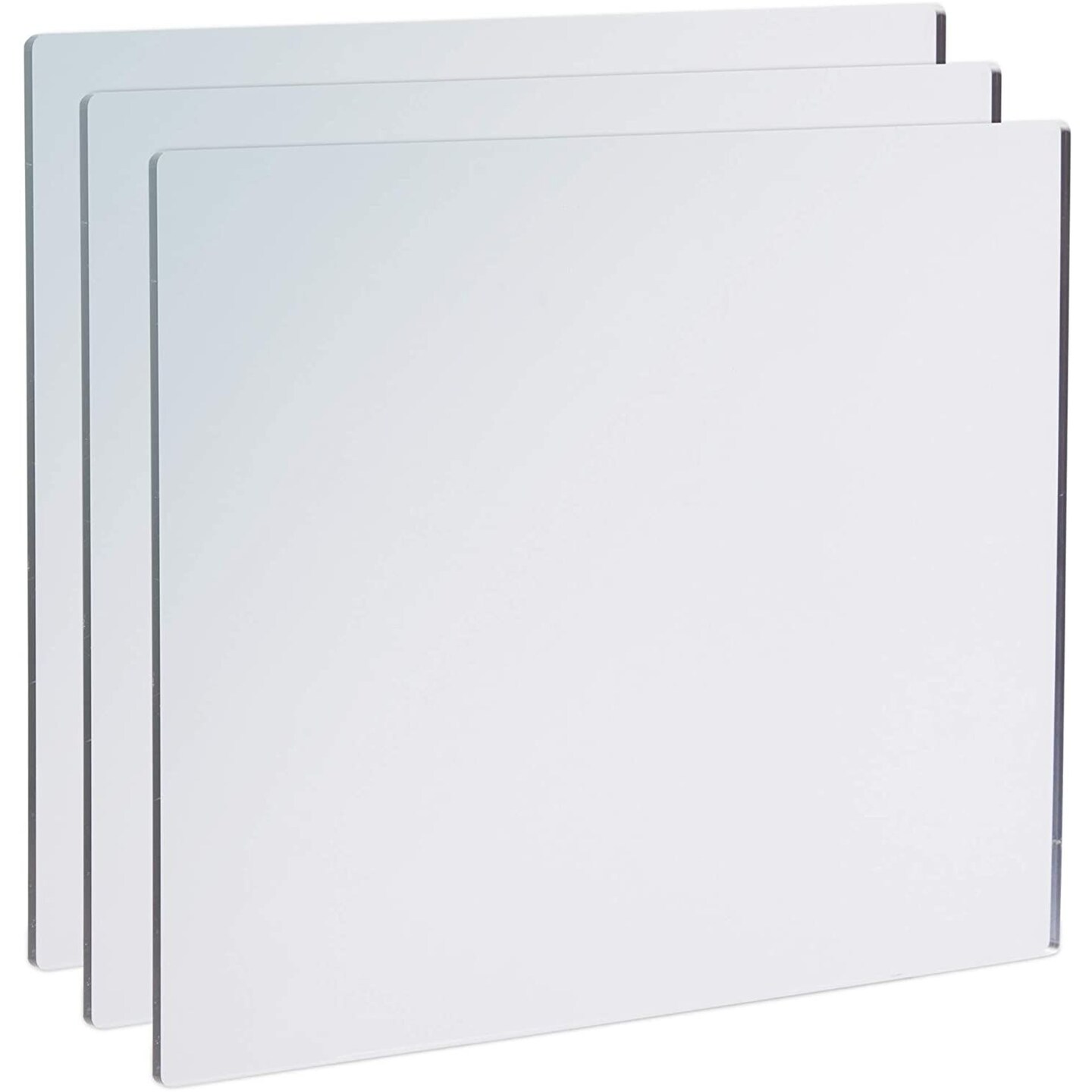 Acrylic Mirror Sheets, Shatter Resistant (3mm, 11 x 8.5 in, 3 Pack)