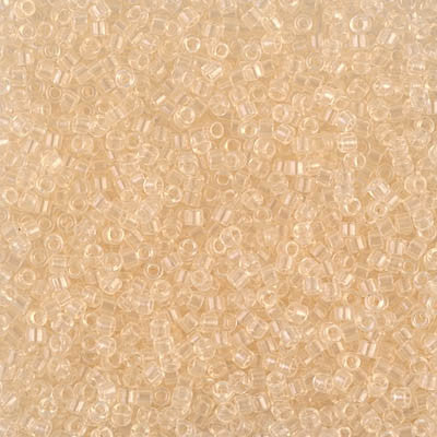 Miyuki Delica Bead 11/0, DB1409, Transparent Pale Beige, 5 grams