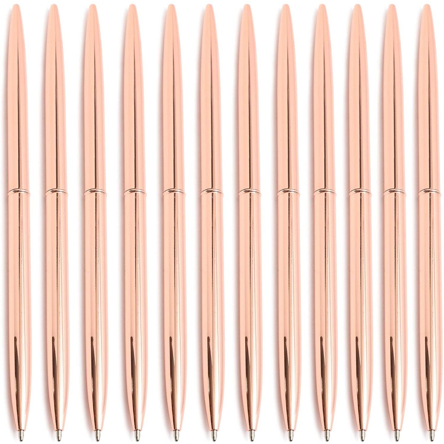 Rose Gold Ballpoint Pen Set (6.4 Inches, 12 Pack) | Michaels