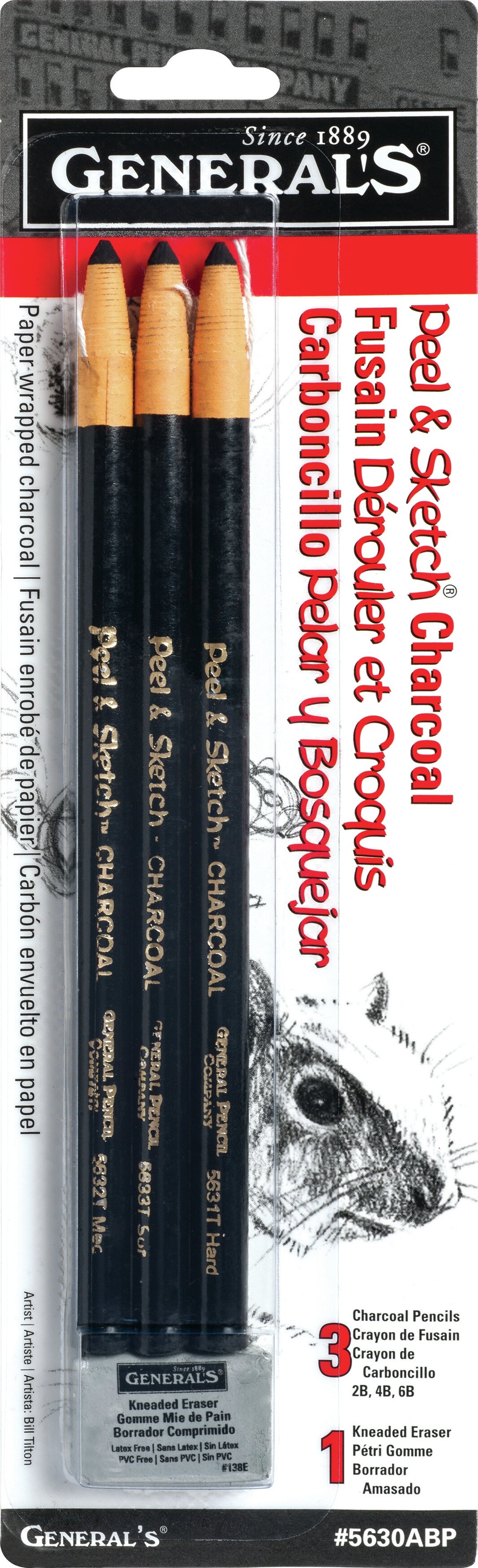 General Pencil Peel & Sketch Charcoal Pencil - Soft