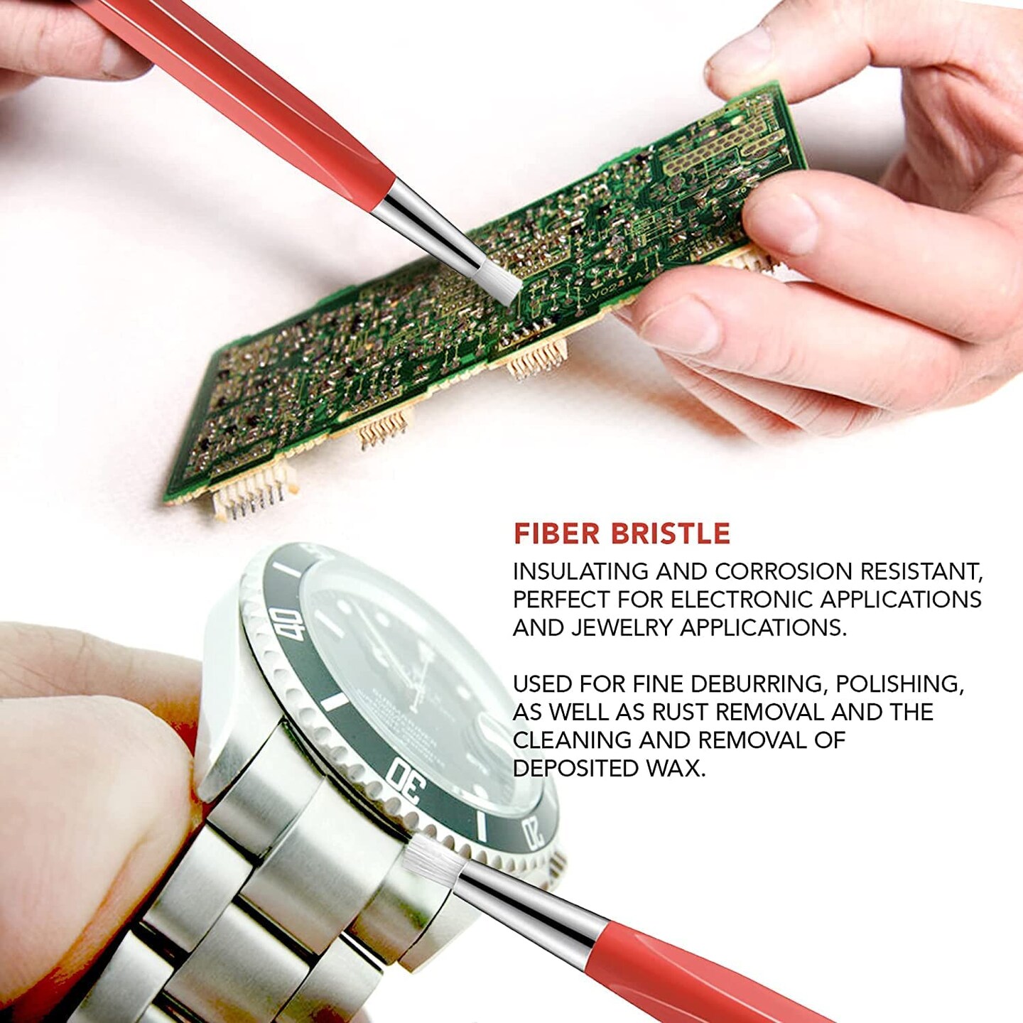 Pixiss Scratch Brush Pen Set, Fiberglass, Steel, Brass, Nylon