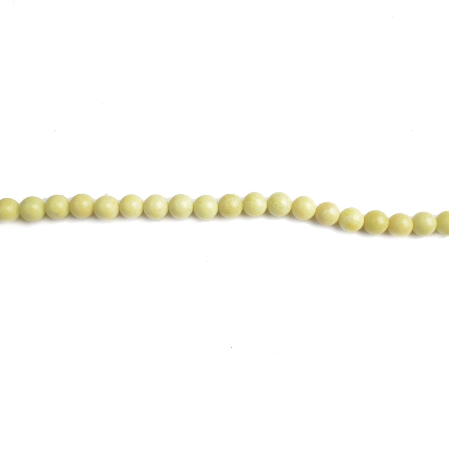 Yellow Dyed Quartzite Stone Round 8mm Beads